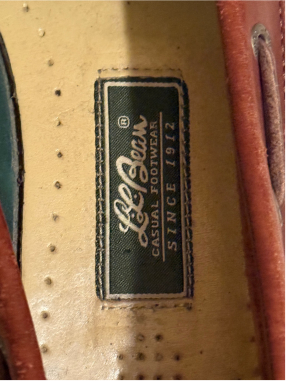 Vintage 90s L.L.Bean Men’s Leather Boat Shoes 10.5M Brown Moc Toe Deck Loafers - Picture 8 of 9
